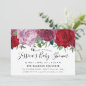 Baby shower Romantische Floral Blooms Kaart (Staand voorkant)