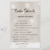 Baby shower Rond de Wereld Sneeuwman Baby shower (Achterkant)