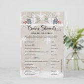 Baby shower Rond de Wereld Sneeuwman Baby shower (Staand voorkant)