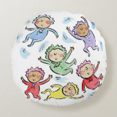 Baby shower rond kussen (Voorkant)