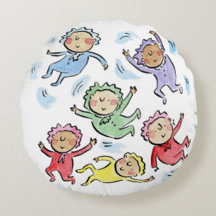 Baby shower rond kussen