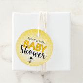 Baby shower rond Label bijenthema (In situ)