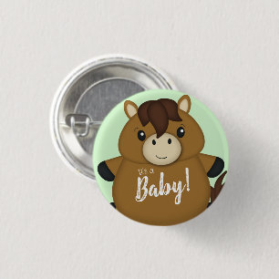 Baby shower ronde button 3,2 cm