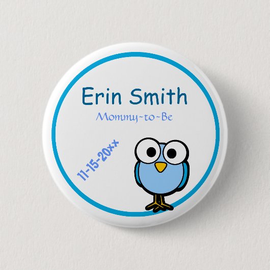Baby shower ronde button 5,7 cm (Voorkant)