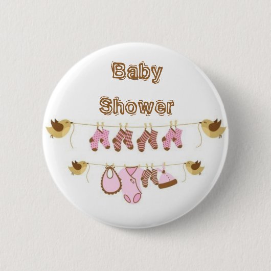 Baby Shower Ronde Button 5,7 Cm (Voorkant)