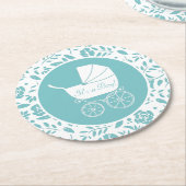  Baby shower Ronde Kartonnen Onderzetter (Gebogen)