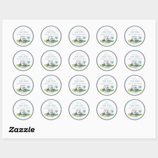 Baby shower ronde sticker (Vel)