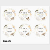 Baby shower ronde sticker (Vel)