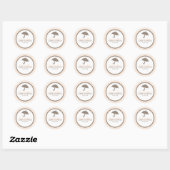 Baby shower ronde sticker (Vel)