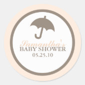 Baby shower ronde sticker (Voorkant)