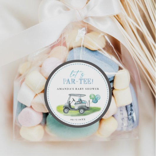 Baby shower ronde sticker