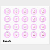 Baby shower ronde sticker (Vel)