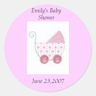 Baby shower ronde sticker
