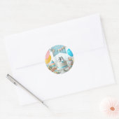 Baby shower ronde sticker (Envelop)