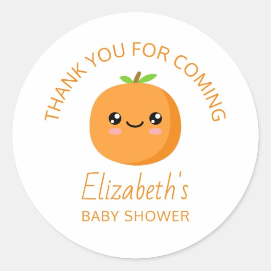 Baby shower ronde sticker (Voorkant)