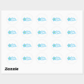 baby shower ronde sticker (Vel)