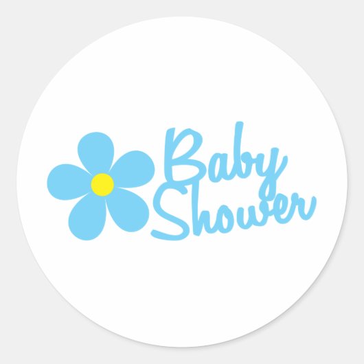 baby shower ronde sticker (Voorkant)