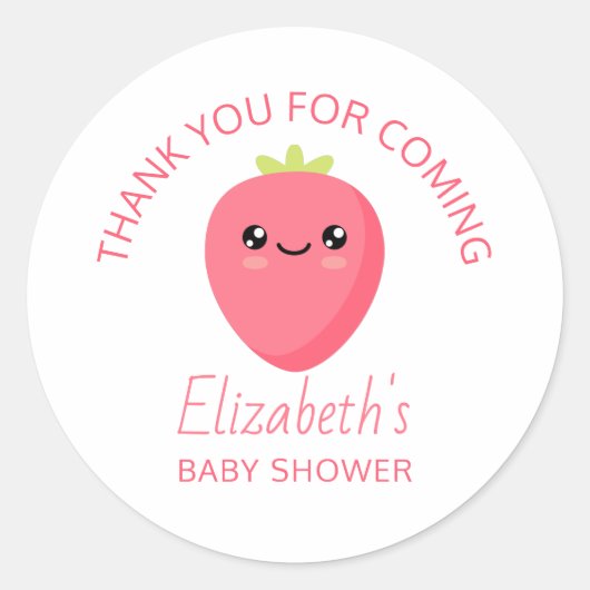 Baby shower ronde sticker (Voorkant)