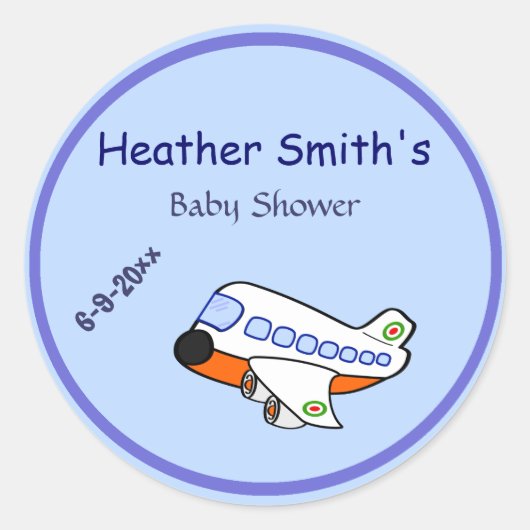 Baby shower ronde sticker (Voorkant)