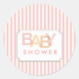baby shower ronde sticker