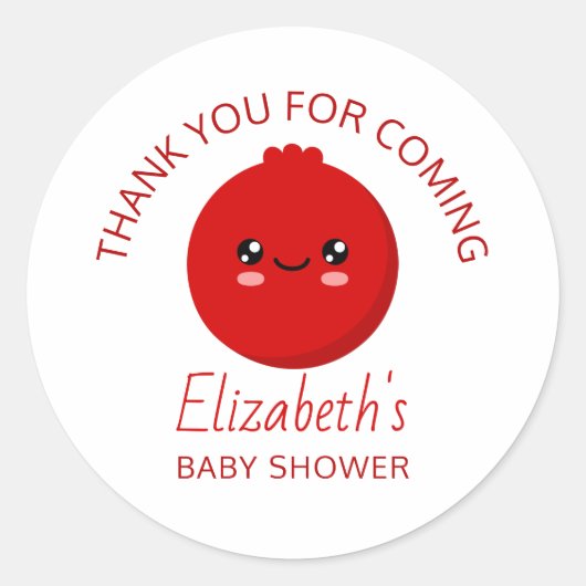 Baby shower ronde sticker (Voorkant)