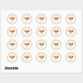 Baby Shower Ronde Sticker met Cutie Pie (Vel)
