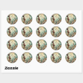 Baby shower ronde stickers Dank u Stickers (Vel)