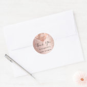 Baby shower roos blush ballonnen Bedankt Ronde Sticker (Envelop)