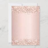 Baby shower roos goud glitter blush girl kaart (Achterkant)