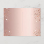 Baby shower roos goud glitterolifantenballonnen uitnodiging briefkaart (Achterkant)