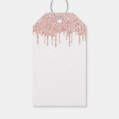 Baby shower roos gouden ballon bedankt cadeaulabel (Achterkant)