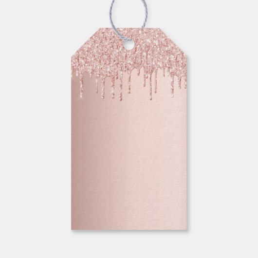 Baby shower roos gouden ballonnen bedankt cadeaulabel (Achterkant)