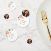 Baby shower roos gouden bloem foto confetti (Groep)