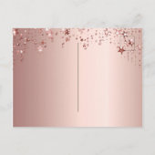 Baby shower roos gouden dripsterren virtuele sterr briefkaart (Achterkant)