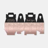 Baby shower Roos gouden glitter dank u Bedankdoosjes (Uitgevouwen)