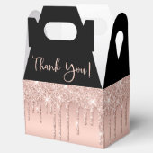 Baby shower Roos gouden glitter dank u Bedankdoosjes (Geopend)