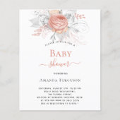 Baby shower roos goudfloralen zilverwit (Voorkant)