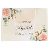 Baby shower roos goudfloreucalyptus groot cadeauzakje (Achterkant)