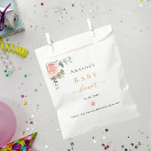 Baby shower roos goudfloreucalyptuselegant bedankzakje