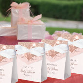 Baby shower roos goudglitterdruppels bedankt bedankdoosjes