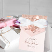 Baby shower roos goudglitterdruppels bedankt bedankdoosjes