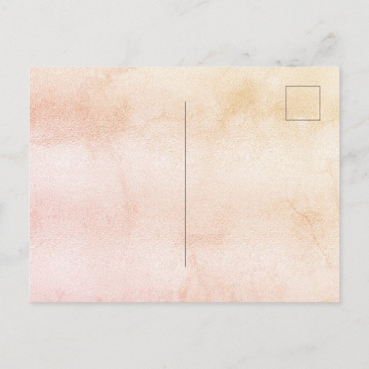 Baby shower roos goudhoudende zonnebloempitter uitnodiging briefkaart (Achterkant)