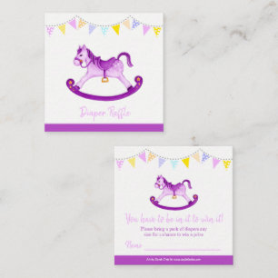Baby shower-rotaarten voor paardenracewagens informatiekaartje