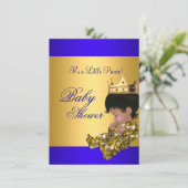 Baby shower Royal Blue Boy kroonprins Kaart (Staand voorkant)