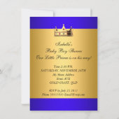 Baby shower Royal Blue Boy kroonprins Kaart (Achterkant)