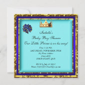 Baby shower Royal Blue Boy kroonprins Kaart (Achterkant)