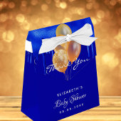 Baby shower royal blue gold ballonnen dank u bedankdoosjes