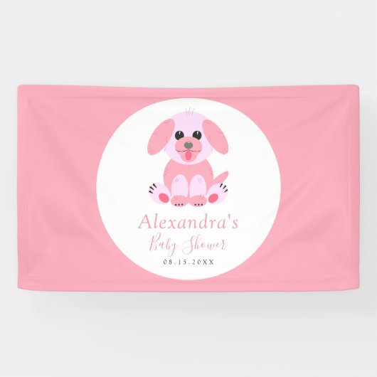 Baby shower Roze Aangepaste upgrade — Welkom Spandoek (Horizontaal)