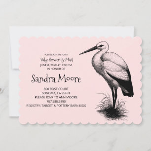 Baby shower Roze baby Girl Kaart