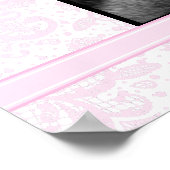 Baby Shower. Roze Baby Herten Poster (Hoek)